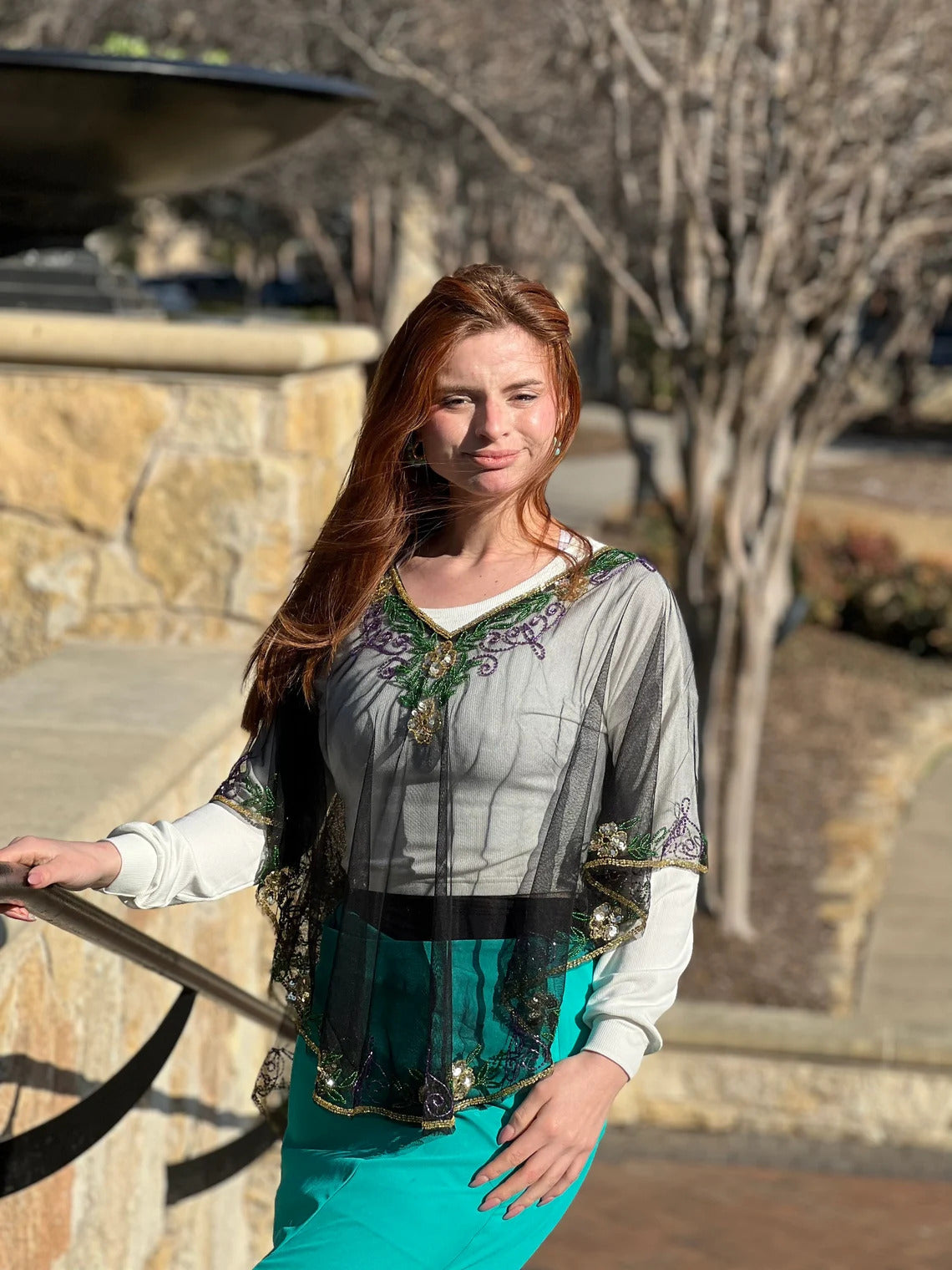 Sequined Poncho (Heavy Quality) Style B