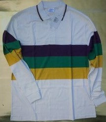 White collar Mardi Gras MG Child Polo # 288