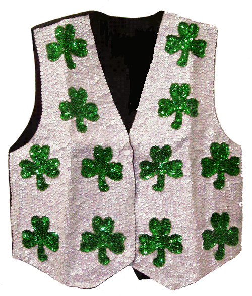 St Patrick real sequined Unisex Vest for Adults