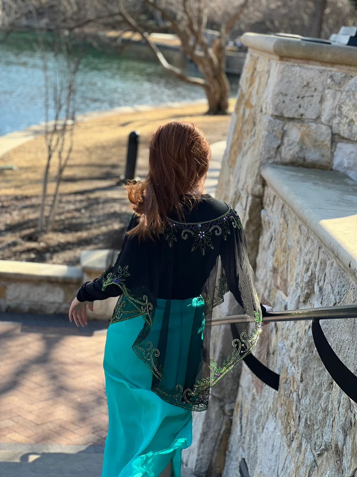 Sequined and beaded Poncho (fine quality) Style A