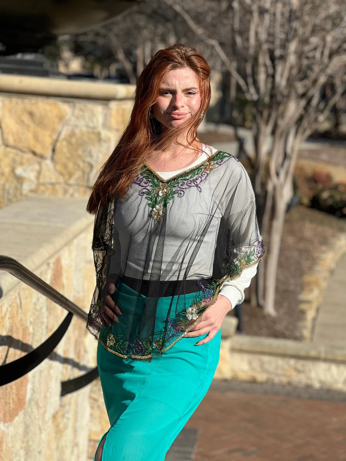 Sequined Poncho (Heavy Quality) Style B