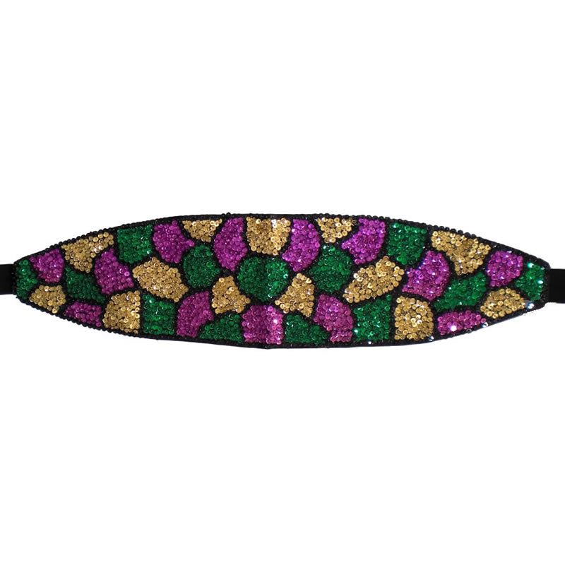Mardi Gras Costume & Apparel - Sequined Mardi Gras Cummerbund - Cumberbun