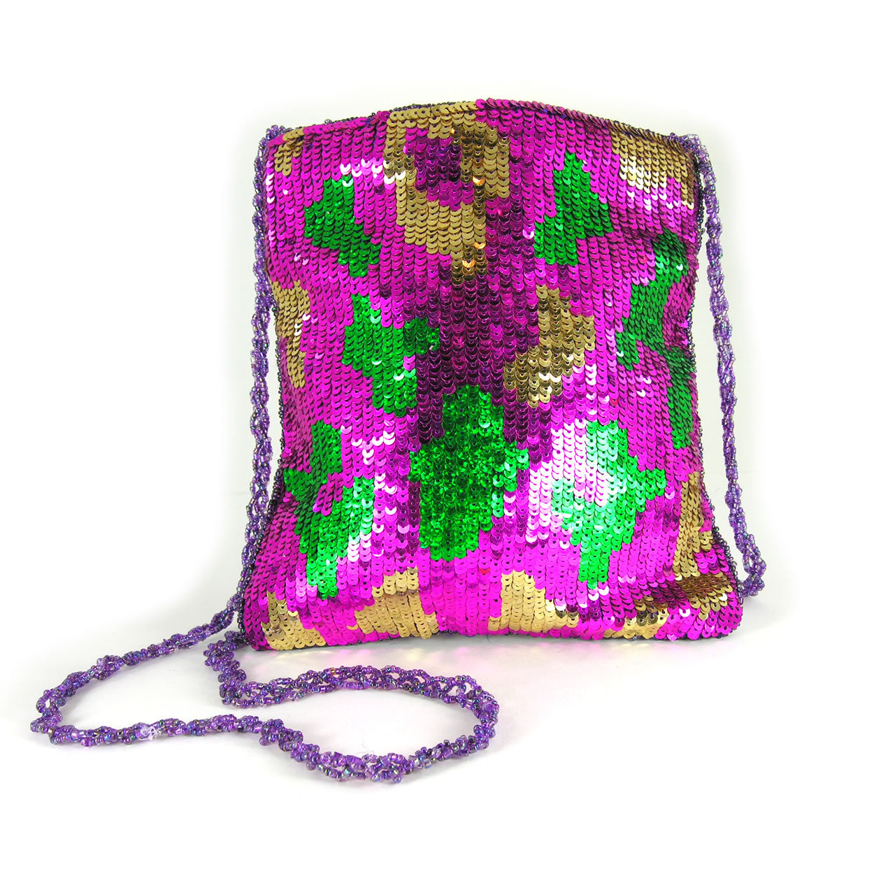 Mardi Gras Costume Ball Purses & Accessories - Ladies sequins purse with string