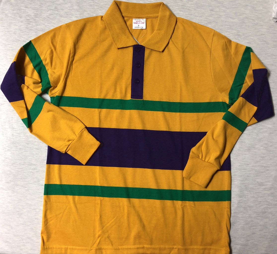 Adult Mardi Gras Polo Shirt (Yellow)