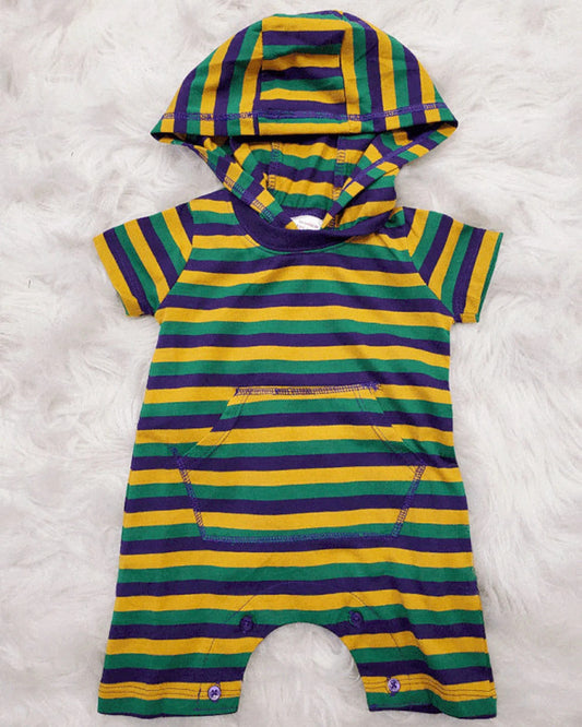 Mardi Gras Romper for infants # 112 Hoodie