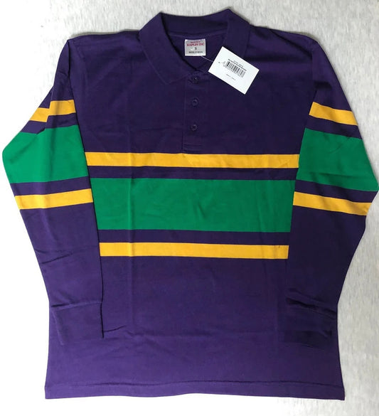 Mardi Gras Polo L/S in Unisex sizes # 322 Purple (Snug fit)