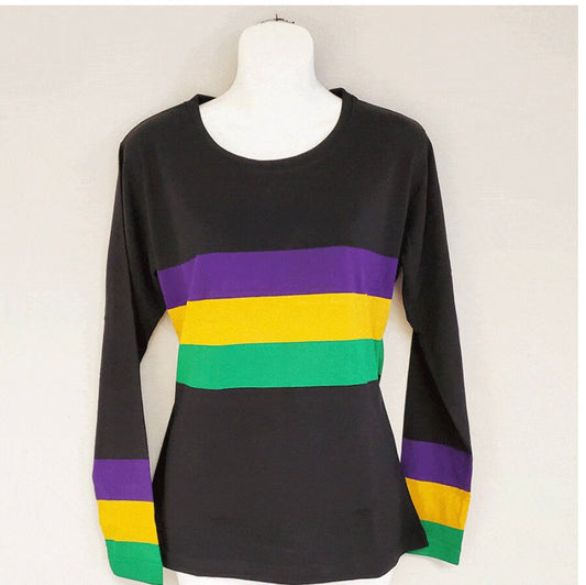 Mardi Gras Black shirt for women # 323 Snug Fit (Buy one size up)