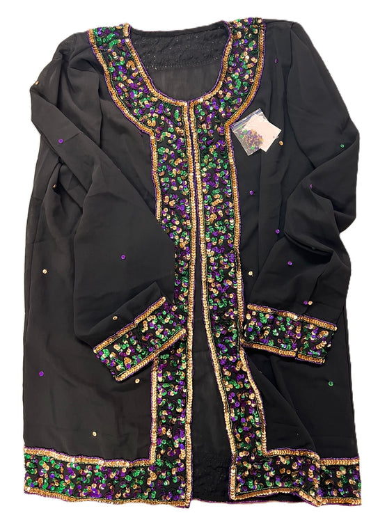 Mardi Gras Chiffon women Jacket top Style A