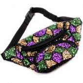 Sequined Mardi Gras Fanny Pack