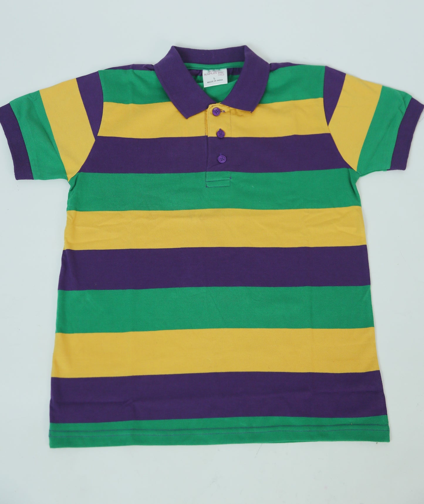 Kids collared Rugby Mardi Gras S/S # 104