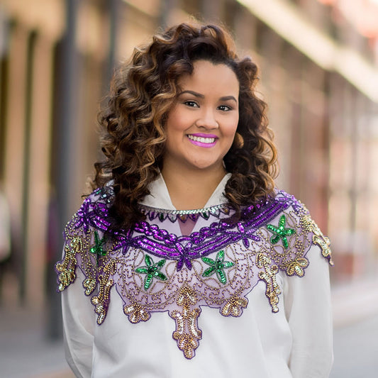 Mardi Gras Costumes - Sequined & Glass Beaded Collar (Style 4)
