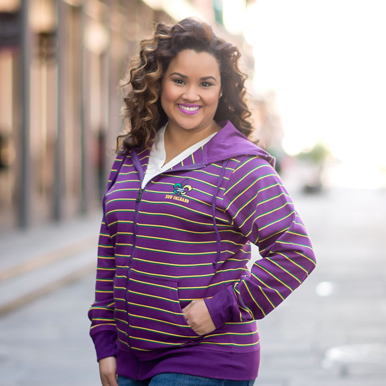 Adult Fleur-de-Lis Mardi Gras Hoodie