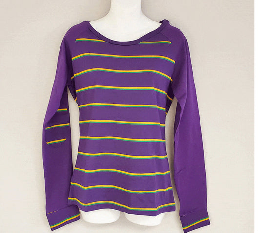 Reglan Shirt with Elbow Patch (Purple, Longsleeve)