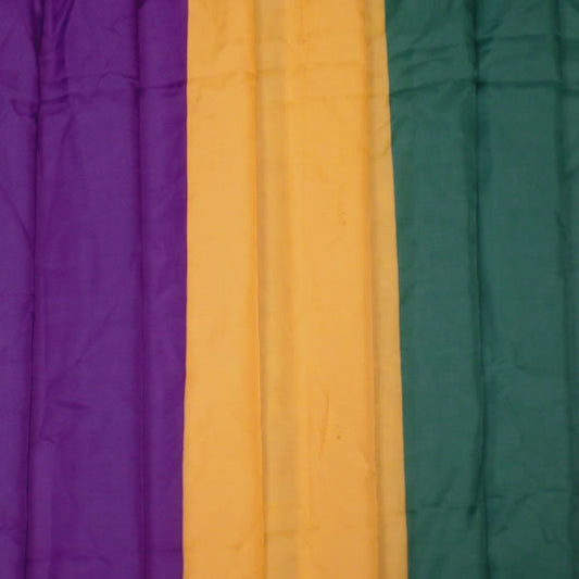 Gossamer Mardi Gras Striped Fabric for Decorating in Purple, Green, and Gold